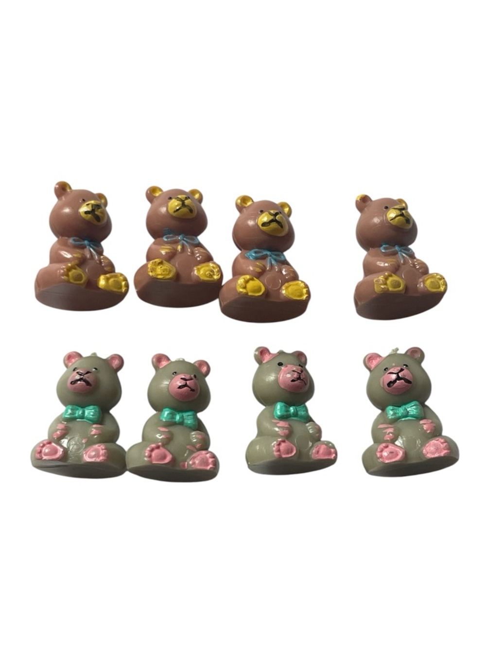 Vintage 90s Teddy’s Woodland Micro Miniatures Bears Polly Pocket Set of 8